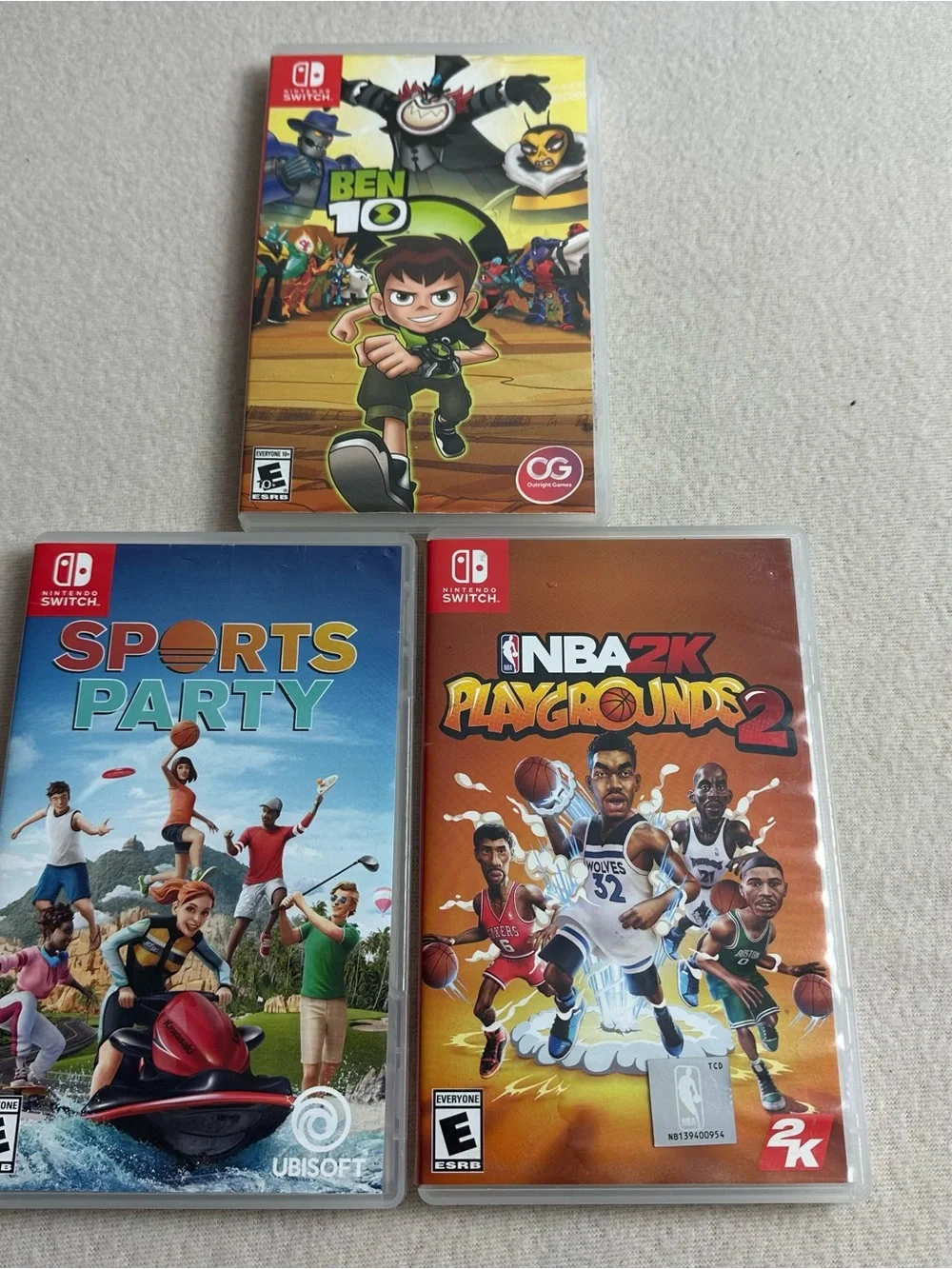 Nintendo Switch Game Bundle: Ben 10, Sports Party, NBA 2K Playgrounds 2